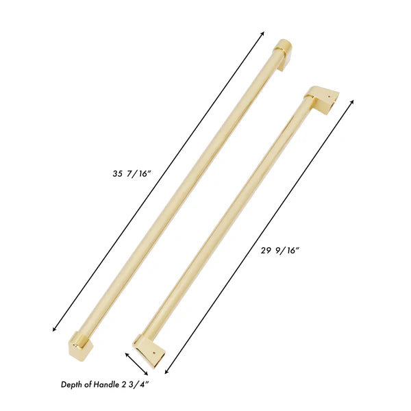 ZLINE 36 In. Autograph Edition Polished Gold Handle Set for Built in Refrigerators (3 Handles) (RBIVHZ-G-36)