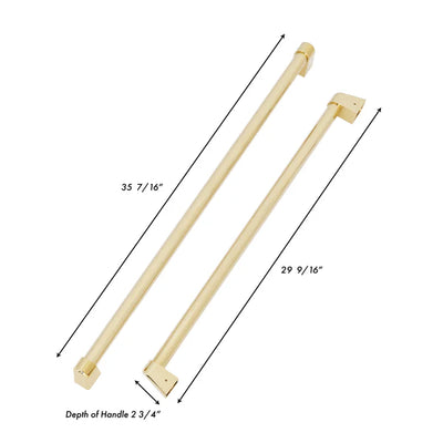 ZLINE 36 In. Autograph Edition Polished Gold Handle Set for Built in Refrigerators (3 Handles) (RBIVHZ-G-36)