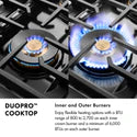 ZLINE 36 in. 5.2 cu. ft. Paramount Dual Fuel Range with 6 Burner DuoPro™ Cooktop and Electric Convection Oven in Stainless Steel (PSDR36)