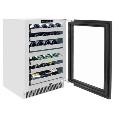 ZLINE 24 In. Touchstone Wine Cooler with Panel-Ready Glass Door and Polished Handle (RWDPOZ-24)