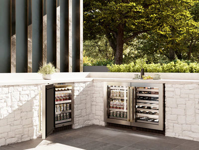 ZLINE 24 In. Touchstone Wine Cooler with Stainless Steel Glass Door and Polished Handle (RWDOZ-GS-24)