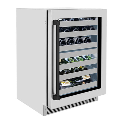 ZLINE 24 In. Touchstone Wine Cooler with Stainless Steel Glass Door and Polished Handle (RWDOZ-GS-24)