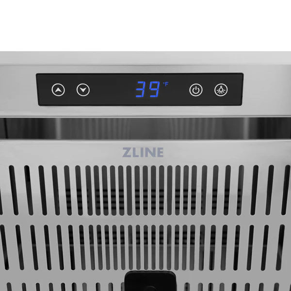 ZLINE Autograph Edition 24 in. Touchstone 168 Can Outdoor-Rated Dual Refrigerator Drawer with Stainless Steel Doors and Polished Handles (RDSOZ-ST-24)