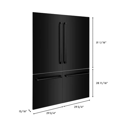 ZLINE 60" Built In Refrigerator Panel in Black Stainless Steel (RPBIV-BS-60)