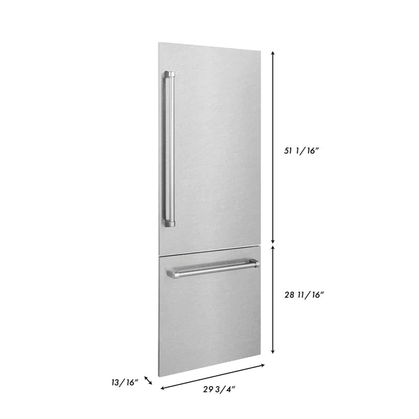 ZLINE 30" Built In Refrigerator Panel in Fingerprint Resistant Stainless Steel (RPBIV-SN-30)