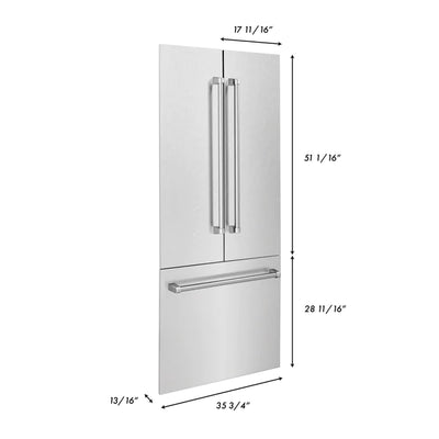 ZLINE 36" Built In Refrigerator Panel in Fingerprint Resistant Stainless Steel (RPBIV-SN-36)