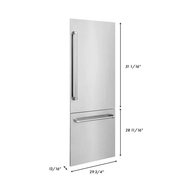 ZLINE 30" Built In Refrigerator Panel in Stainless Steel (RPBIV-304-30)