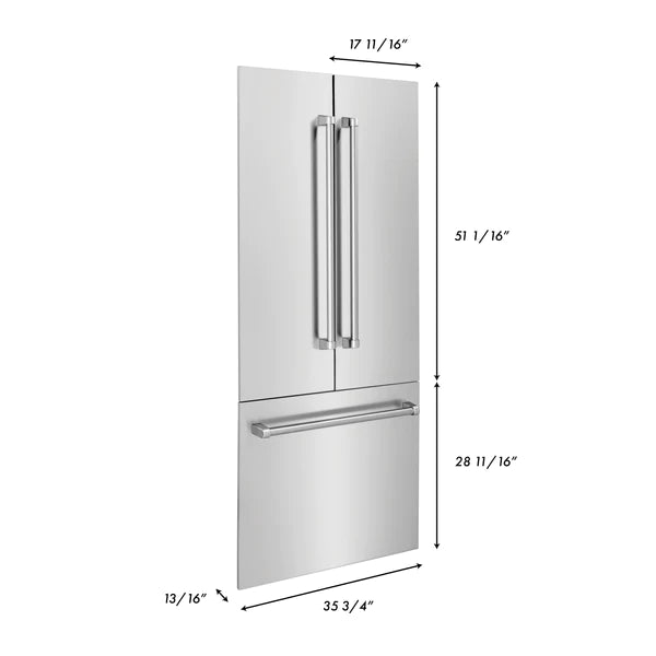 ZLINE 36" Built In Refrigerator Panel in Stainless Steel (RPBIV-304-36)