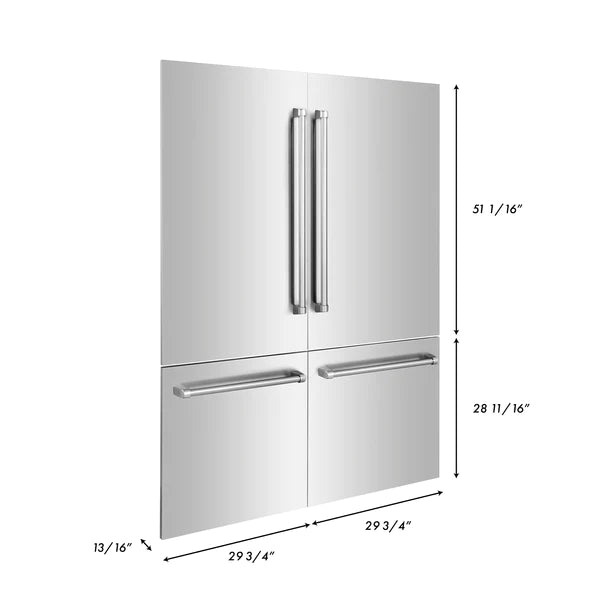ZLINE 60" Built In Refrigerator Panel in Stainless Steel (RPBIV-304-60)