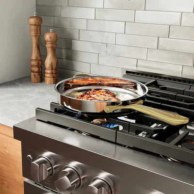 ZLINE 36 in. 5.2 cu. ft. Paramount Dual Fuel Range with 6 Burner DuoPro™ Cooktop and Electric Convection Oven in Stainless Steel (PSDR36)
