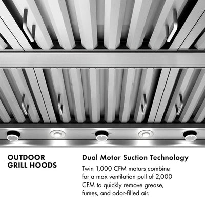 ZLINE 72 in. Under Cabinet Outdoor Grill Hood (GOU1-72)