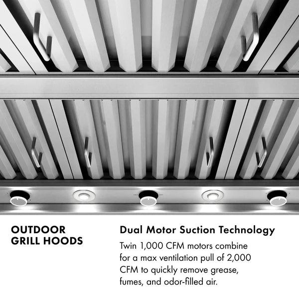 ZLINE 48 in. Under Cabinet Outdoor Grill Hood (GOU1-48)