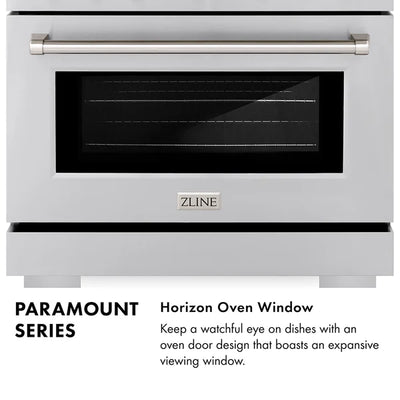 ZLINE 36 in. 5.2 cu. ft. Paramount Dual Fuel Range with 6 Burner DuoPro™ Cooktop and Electric Convection Oven in Stainless Steel (PSDR36)