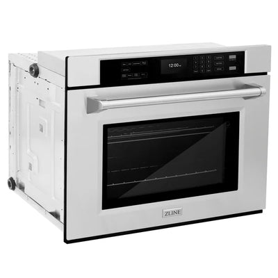 ZLINE 30 in. Professional True Convection Single Wall Oven with Air Fry and Self Clean in Stainless Steel (WAS-30)