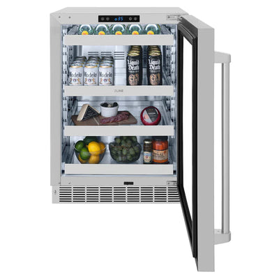 ZLINE 24 Inch Beverage Center with Stainless-Steel Glass Door (RBSO-GS-24)