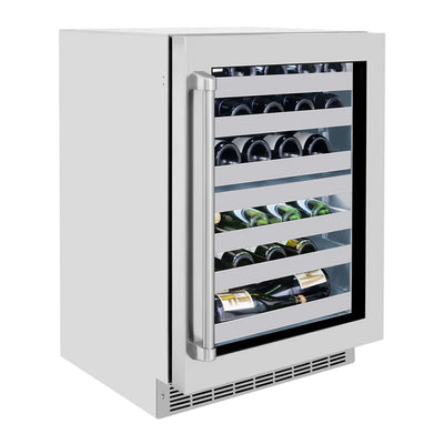 ZLINE 24 Inch Dual-Zone Wine Cooler with Stainless-Steel Glass Door (RWDO-GS-24)
