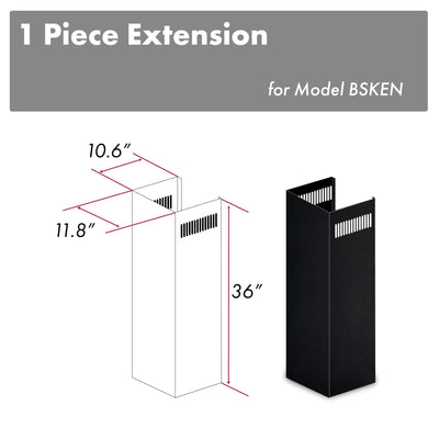 ZLINE 1-36" Chimney Extension for 9 ft. to 10 ft. Ceilings (1PCEXT-BSKEN)