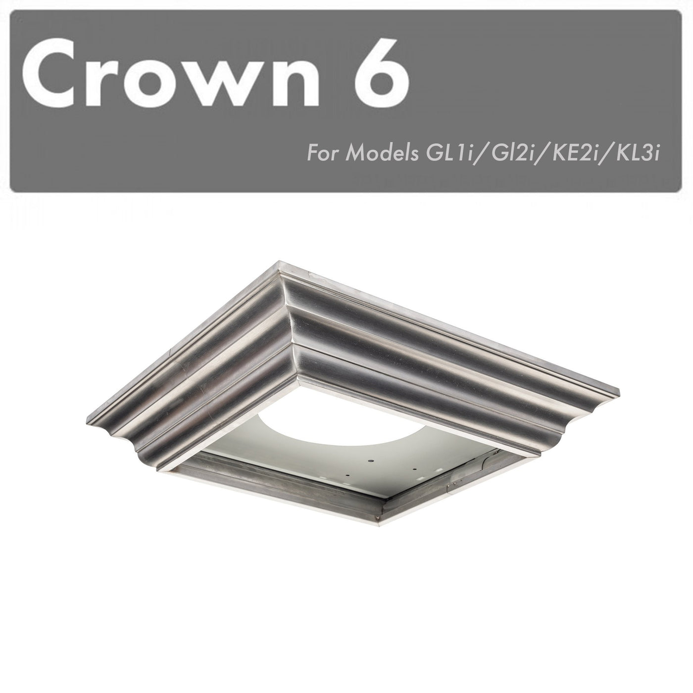 ZLINE Crown Molding Profile 6 for Wall Mount Range Hoods (CM6-GL1i/GL2i/KE2i/KL3i)