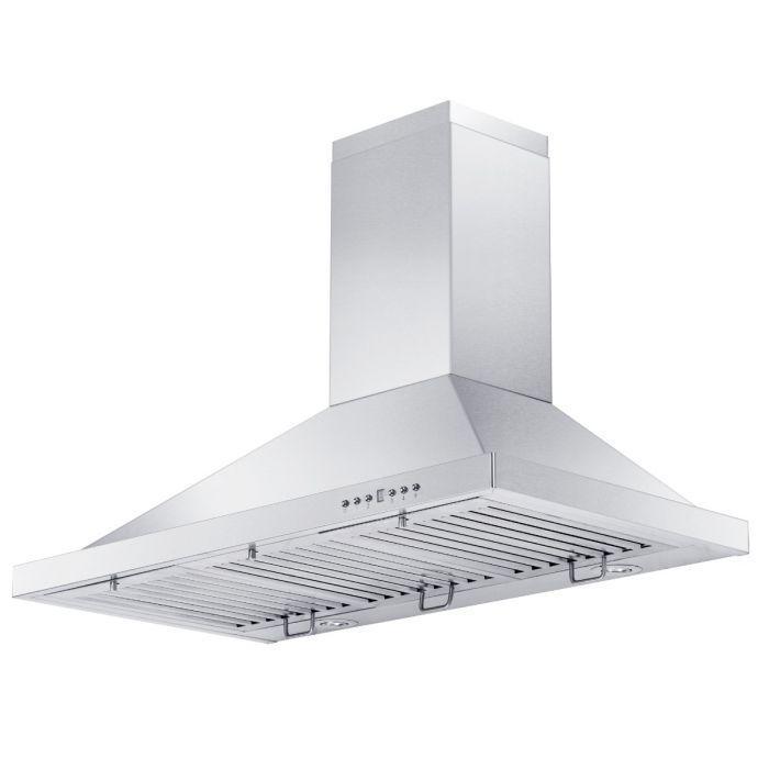 ZLINE 36" Kitchen Package with DuraSnow® Stainless Steel Gas Range with DuraSnow® Door and Convertible Vent Range Hood