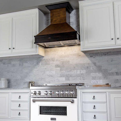 ZLINE 36" Kitchen Package with Stainless Steel Dual Fuel Range with Whiite Matte Door and Convertible Vent Range Hood