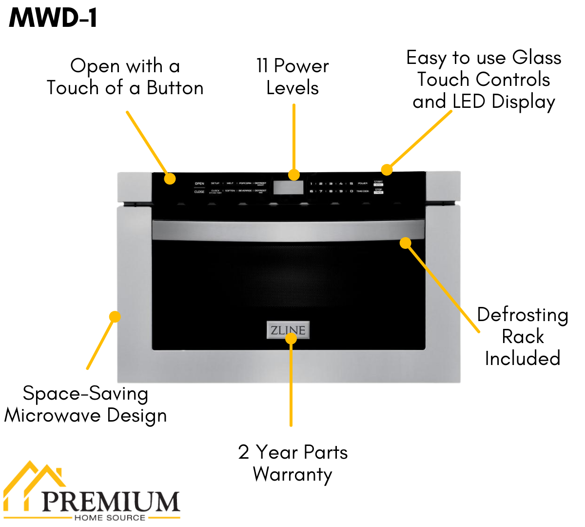 ZLINE Appliance Package - 48 in. Gas Range, Range Hood, Microwave Drawer, 3KP-RGRH48-MW