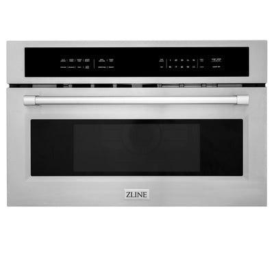 ZLINE Stainless Steel 30" Built-in Convection Microwave Oven and 30" Single Wall Oven with Self Clean