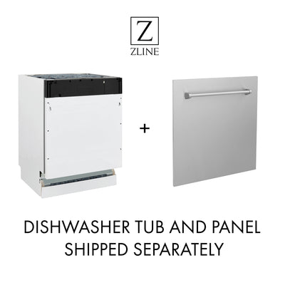 ZLINE Autograph Edition 18" Compact 3rd Rack Top Control Dishwasher in Black Stainless Steel with Accent Handle, 51dBa (DWVZ-BS-18)