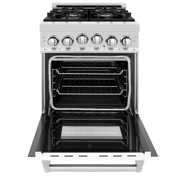 ZLINE 24 in. 2.8 cu. ft. Range with Gas Stove and Gas Oven in DuraSnow Stainless Steel (RGS-SN-24)