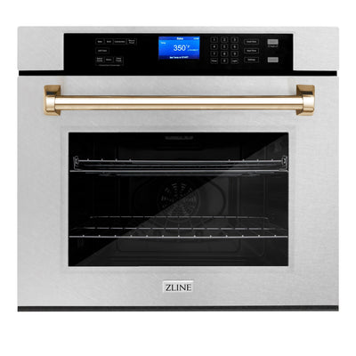 ZLINE 30" Autograph Edition Single Wall Oven with Self Clean and True Convection in DuraSnow® Stainless Steel (AWSSZ-30)