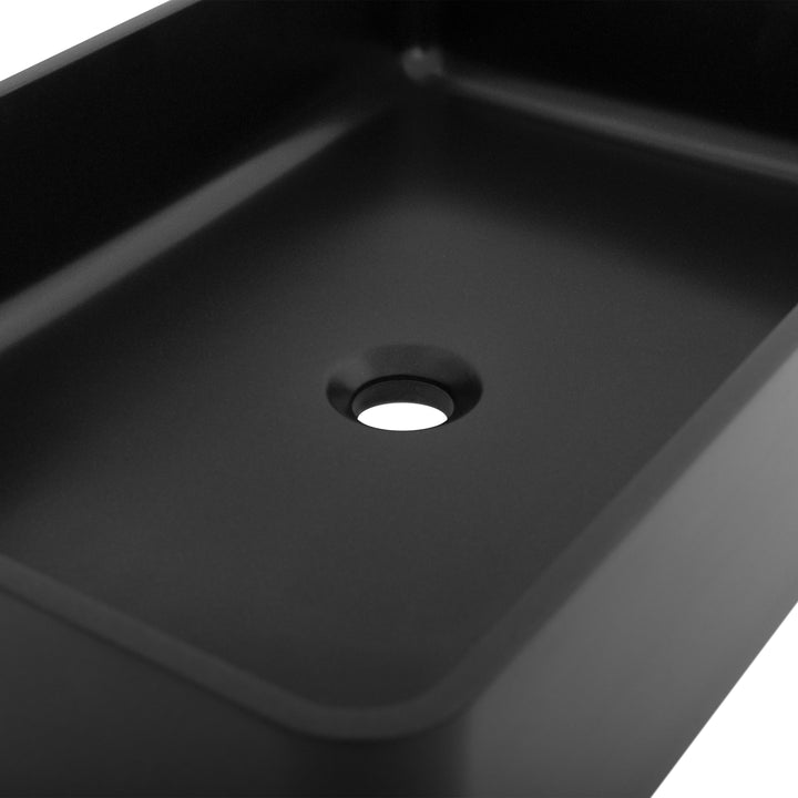 ZLINE 33" Siena Farmhouse Single Bowl Apron Mount Quartz Sink in Matte Black (SK-QAS-MB-33)