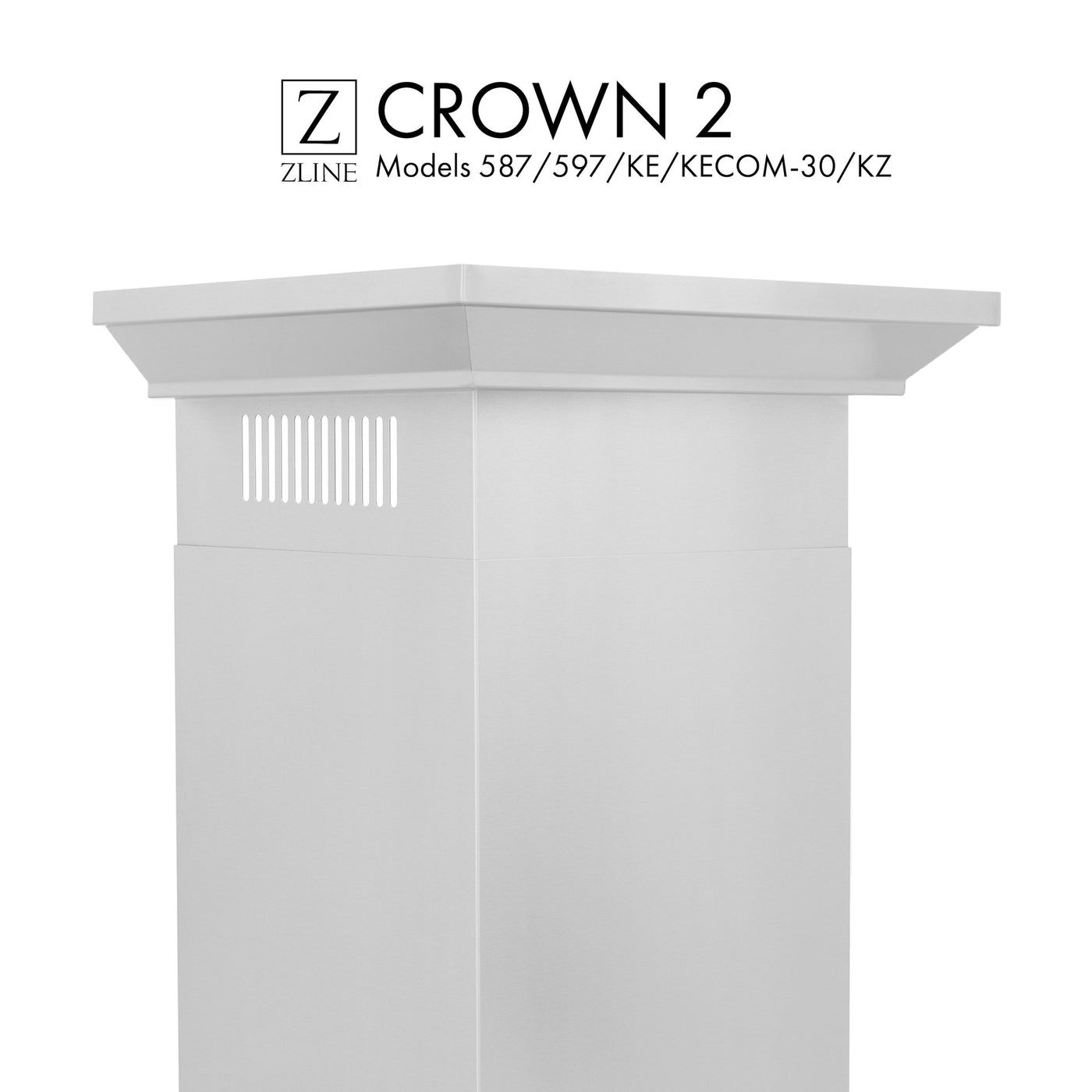 ZLINE Crown Molding #2 For Wall Range Hood (CM2-587/597/KE/KECOM-30/KZ)