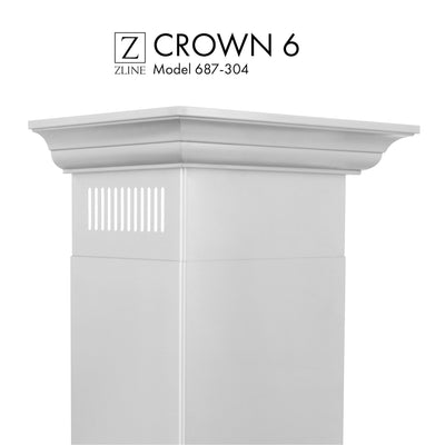 ZLINE Crown Molding Profile 6 for Wall Mount Range Hood (CM6-687-304)