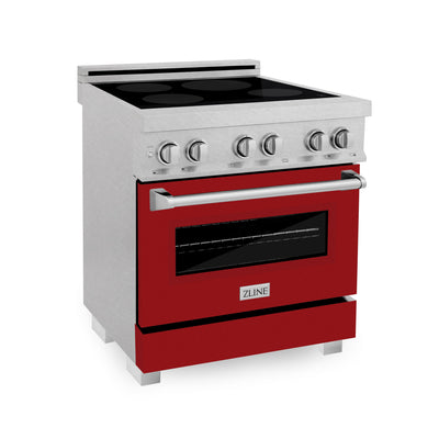 ZLINE 30" 4.0 cu. ft. Induction Range in DuraSnow with a 4 Element Stove and Electric Oven (RAINDS-30)