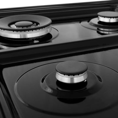 ZLINE Kitchen and Bath, ZLINE 24" Professional Dual Fuel Range in Black Stainless Steel With burner options, RAB-24,