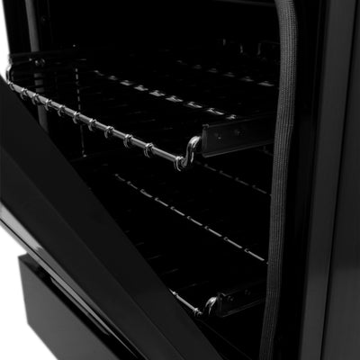 ZLINE Kitchen and Bath, ZLINE 24" Professional Dual Fuel Range in Black Stainless Steel With burner options, RAB-24,