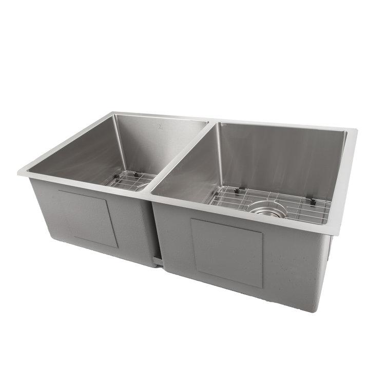 ZLINE Kitchen and Bath, ZLINE 33" Executive Series Undermount Double Bowls Sink (SR50D), SR50D-33,