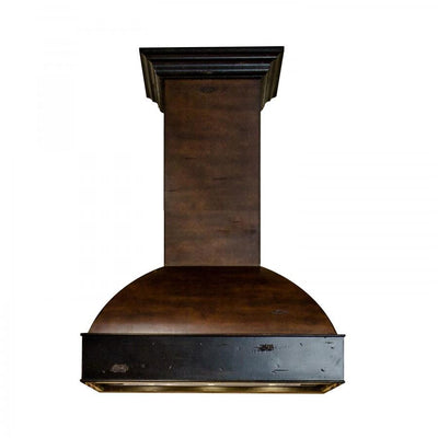 ZLINE Kitchen and Bath, ZLINE 36" Wooden Wall Mount Range Hood in Antigua and Walnut - Includes Motor (369AW-36), 369AW-36,
