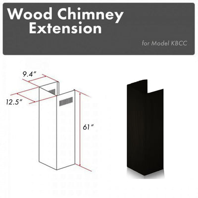 ZLINE Kitchen and Bath, ZLINE 61" Wooden Chimney Extension for Ceilings up to 12.5 ft. (KBCC-E), KBCC-E,