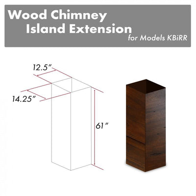 ZLINE Kitchen and Bath, ZLINE 61" Wooden Chimney Extension for Ceilings up to 12.5 ft. (KBiRR-E), KBiRR-E,