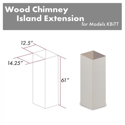 ZLINE Kitchen and Bath, ZLINE 61" Wooden Chimney Extension for Ceilings up to 12.5 ft. (KBiTT-E), KBiTT-E,