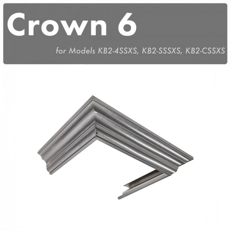 ZLINE Kitchen and Bath, ZLINE Crown Molding #6 For Designer Wall Range Hood (CM6-KB-S304), CM6-KB-S304,