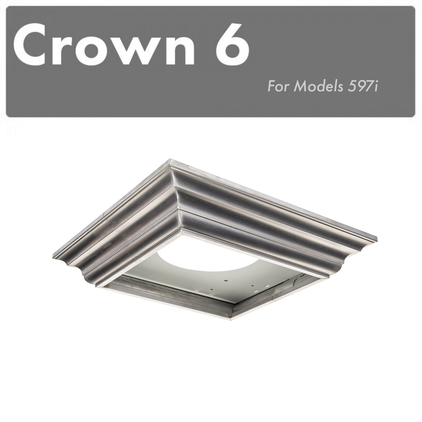 ZLINE Crown Molding #6 For Island Range Hood (CM6-597i-304)