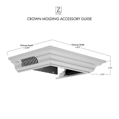 Rustic Kitchen & Bath, ZLINE Crown Molding in Stainless Steel with Built-in Bluetooth Speakers (CM6-BT-KN/KN4), CM6-BT-KN/KN4,