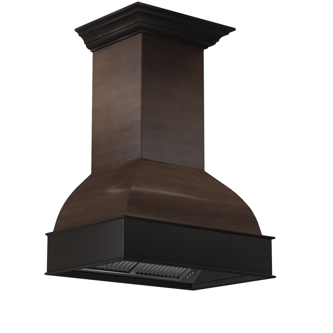 ZLINE 36 in. Wooden Wall Mount Range Hood in Antigua and Walnut - Includes  Remote Motor