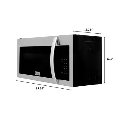 ZLINE Over the Range Convection Microwave Oven with Modern Handle and Color Options (MWO-OTR)