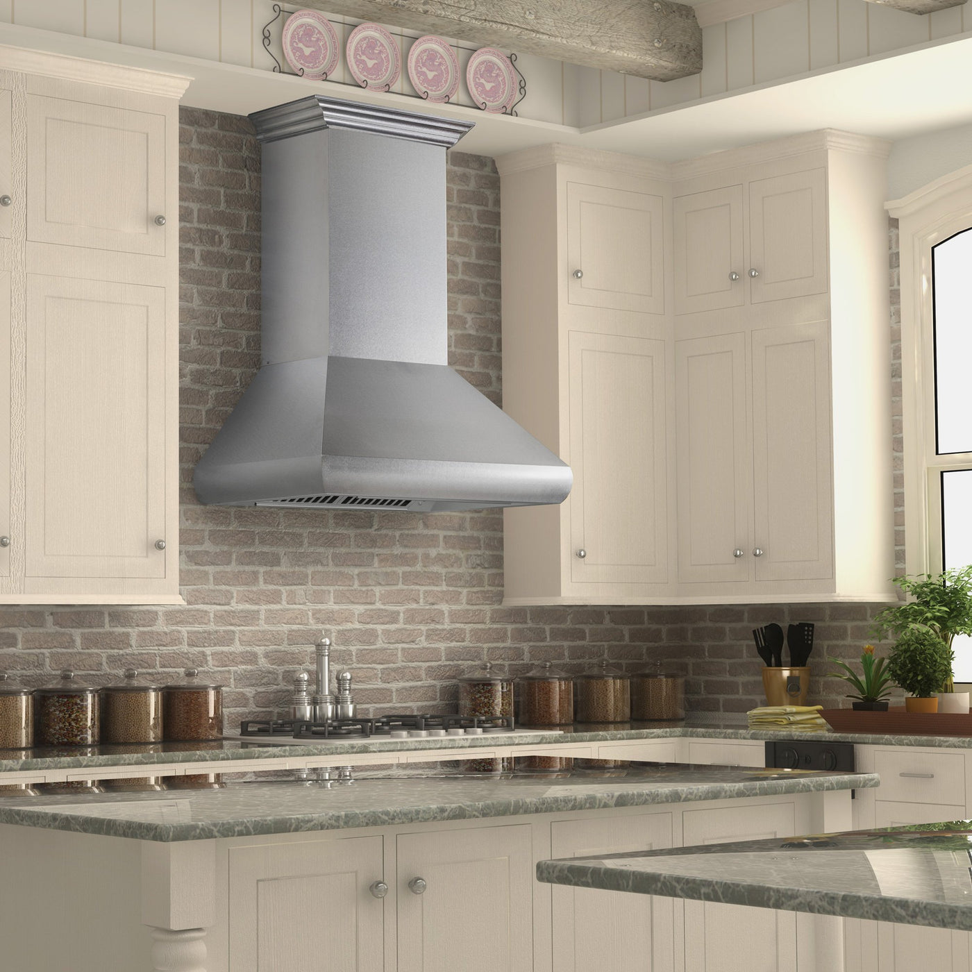 ZLINE Kitchen and Bath, ZLINE Wall Mount Range Hood In DuraSnow® Stainless Steel (8687S), 8687S-30,