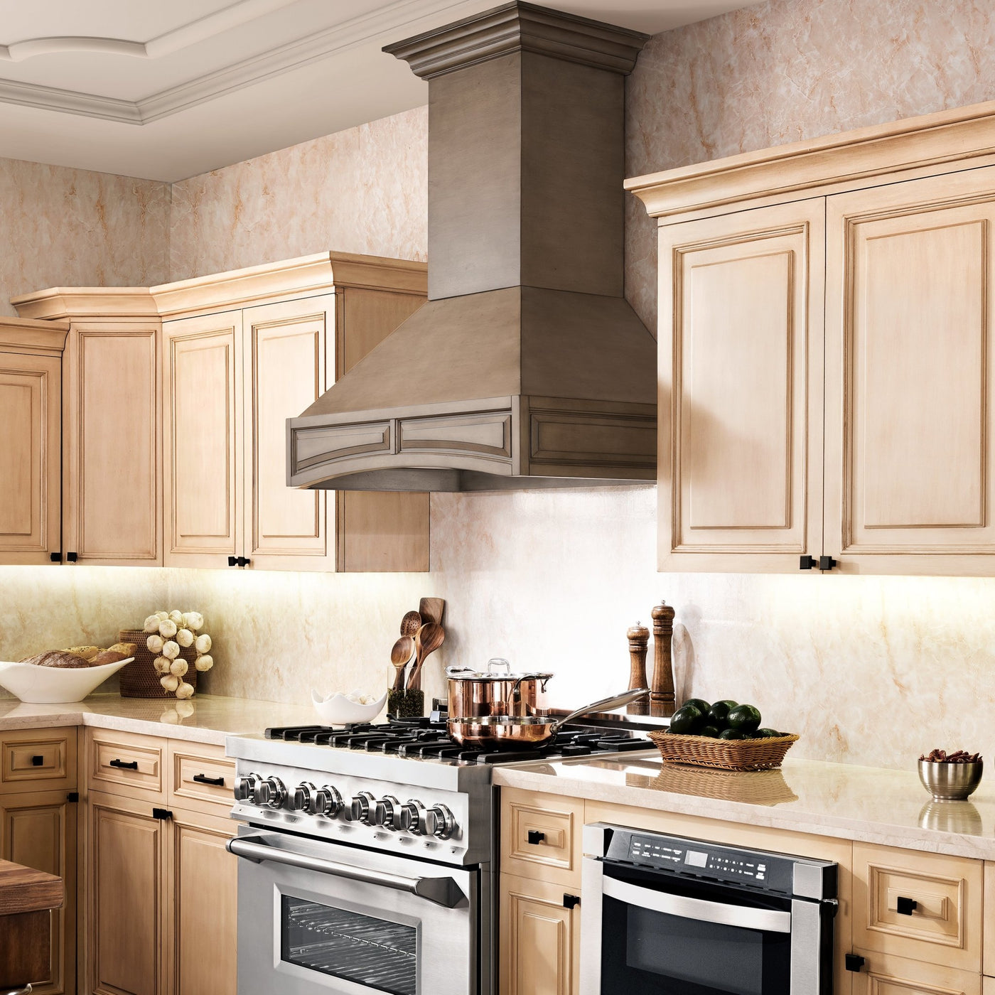 ZLINE Kitchen and Bath, ZLINE Wooden Wall Mount Range Hood in Distressed Gray - Includes Motor (321GG), 321GG-30,